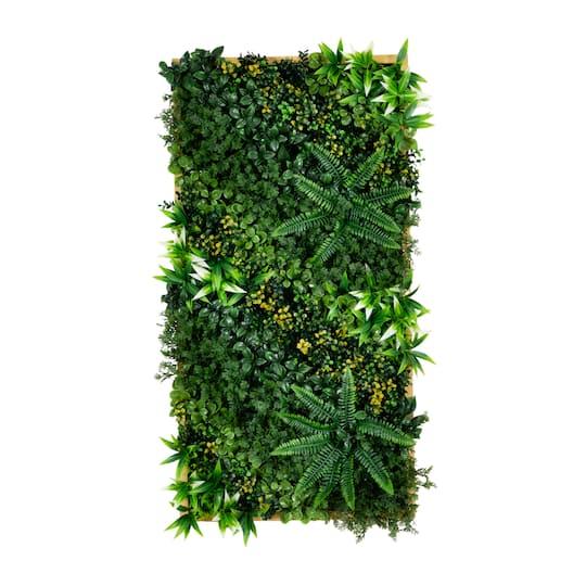 20" x 40" Framed Hawaiian Islands Artificial Living Wall Art Panel